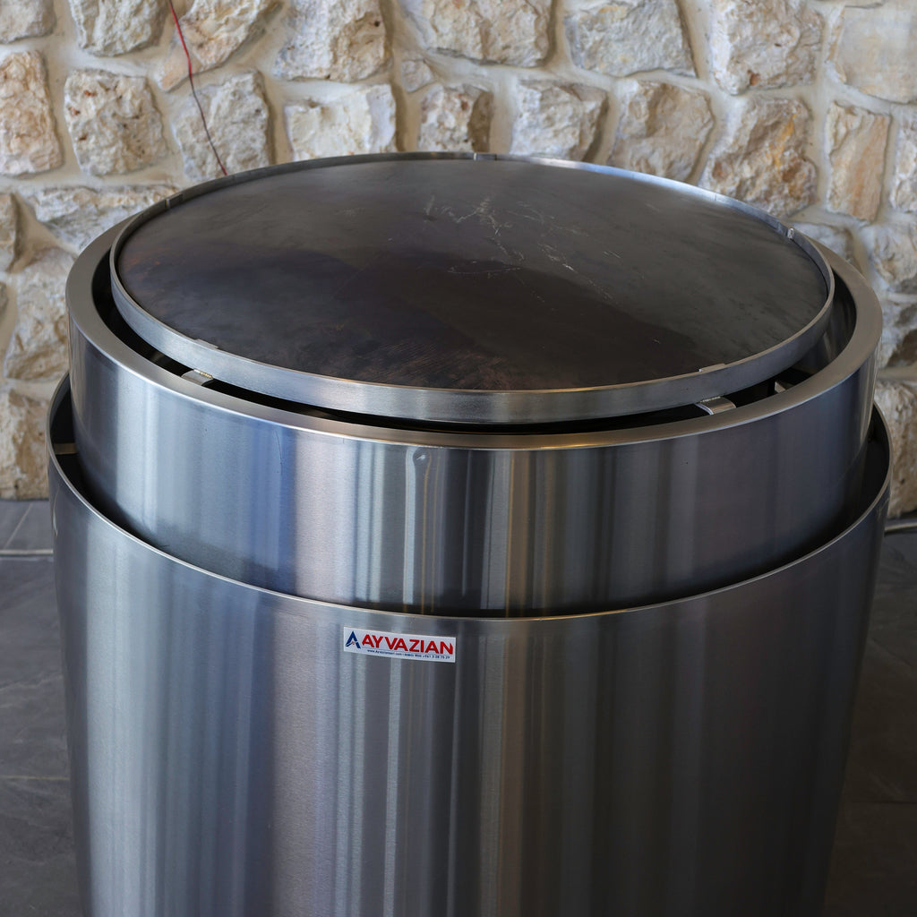 Saj grill on cabinet