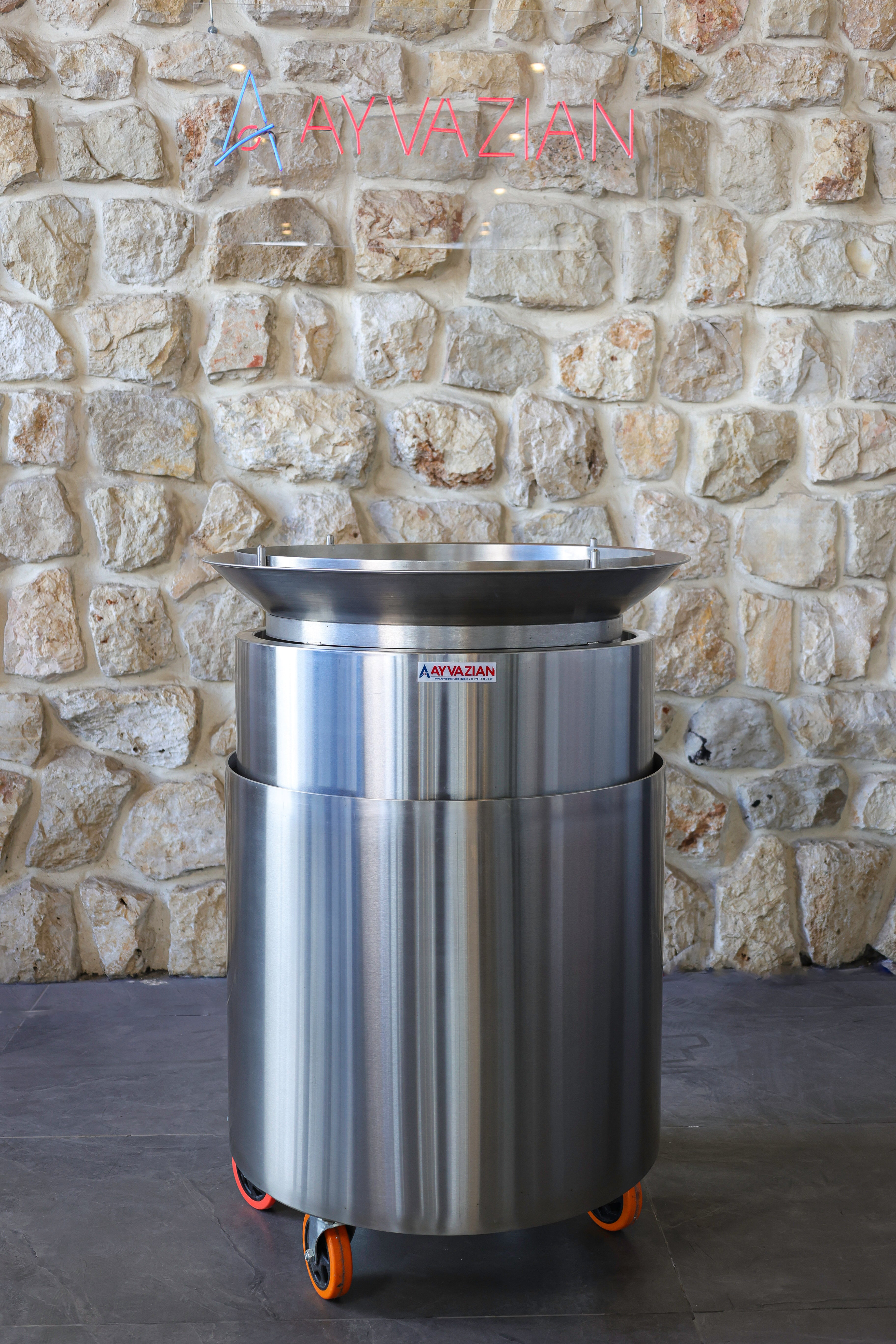 falafel fryer on cabinet